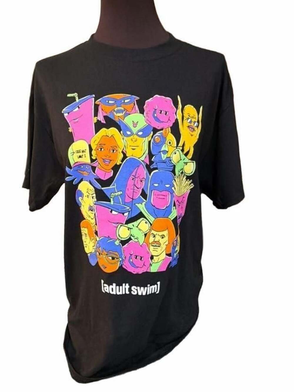 Port & Company Adult Swim Carl's Jr Hardee's Size L Black T-Shirt